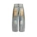 Vintage American Style Distressed Baggy Jeans For Men & Women – Loose Fit Straight Leg Denim Pants With Mud Wash & Retro Stitching_mkmklike.com