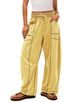K Casual And Versatile Women's Loose Wide Leg Pants, Casual And Fashionable Drawstring Casual Pants_mkmklike.com