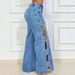 Women's Straight Leg Denim Jeans European Size Bow Hollow Detail Relaxed Everyday Wear Versatile Comfortable Feshion Trend_mkmklike.com