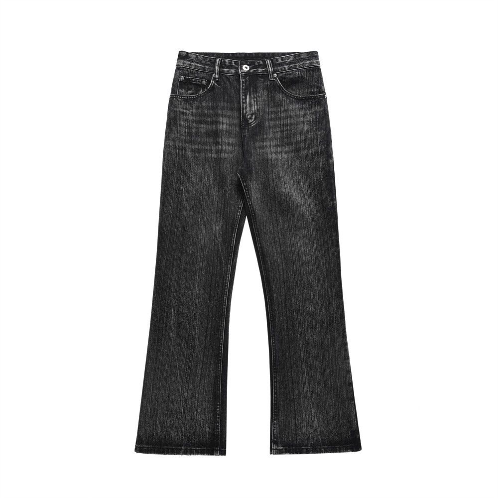 Vintage Washed Jeans For Men, Vibe Bohemian Flared Pants, Fashion Trend, Street Style, Loose Casual Pants_mkmklike.com