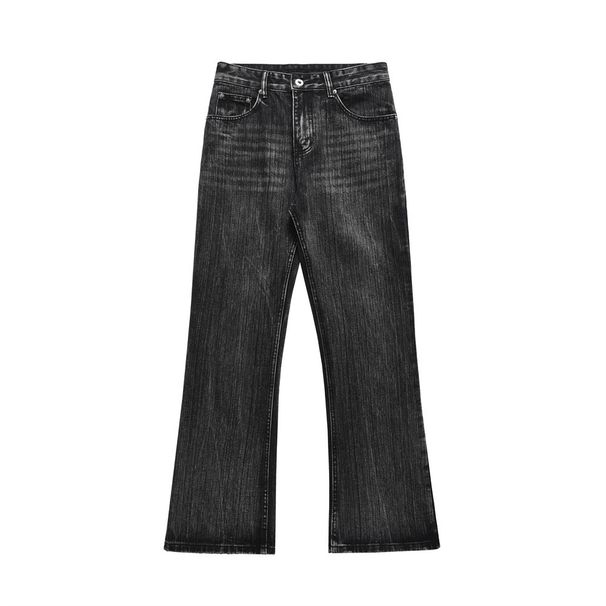 Vintage Washed Jeans For Men, Vibe Bohemian Flared Pants, Fashion Trend, Street Style, Loose Casual Pants_mkmklike.com