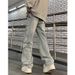 Men's Streetwear Cargo Jeans – Oversized Workwear Pants With Multi-Pockets, Loose Fit Wide Leg Denim, Vintage Washed For Casual & Urban Style_mkmklike.com