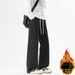 Fleece Straight Jeans Men's Beauty High Street Wide-leg Pants Casual Long Pants Men_mkmklike.com