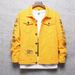 Rippeddenim Jacketmen's Korean Version Of Students Handsome Clothes Trend Loose Spring And Autumn Tide Brand Hong Kong Style Internet Celebrity Jacket_mkmklike.com