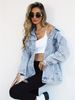 Women's Distressed Denim Jacket Style Top_mkmklike.com