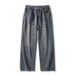 "Unisex Straight-Leg Jeans - Classic Hong Kong Style Denim Pants For Men & Women | Timeless Vintage Wash Options"_mkmklike.com