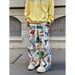 Men's Clothing hand painted color straight casual pants men and women all match wide leg overalls_mkmklike.com