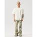Men's Retro High Street Washed Distressed Slim Fit Jeans Flame Shadow Flared Pants Trendy Style_mkmklike.com