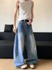 Summer American Graffiti Wide Leg Jeans High Waisted Slimming Loose Straight Leg Pants Unique Style New Design for Men_mkmklike.com