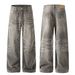 Men's Loose Fitting Cargo Pants High Street Style Deconstructed Corduroy Design Hand Sprayed Whiskered_mkmklike.com
