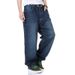 Suitable For All Seasons Spring And Autumn New Regular Jeans For Men Plus Size Loose Fit Long Extra Large Straight Leg Mid-Waist Pants_mkmklike.com