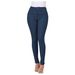 K Slim Fit Elastic Solid Color Denim Pants For Women_mkmklike.com