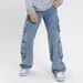 Men's Clothing Fashion Brand Workwear Men's Multi Pocket Heavyweight High Street Jeans Casual Pants Design Retro Spring And Autumn Pants Blue_mkmklike.com