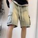 Men's Clothing Summer Retro Fashion Brand Denim Shorts Unisex American Workwear Casual Shorts Loose Large Size Shorts_mkmklike.com