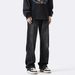 American Retro Sense Splicing Jeans Men's High-end Loose Design Niche High Street Wide-leg Drape Straight Pants Trousers_mkmklike.com