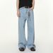 Men's Clothing Korean Oversized Straight-Leg Jeans – Vintage Washed, Relaxed Fit, Long & Flowy, No-Stretch Cotton Blend (Camouflage/Light Blue)_mkmklike.com