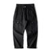 Nordmann Muqiu Clothing | Autumn Winter New Black Cargo Jeans Men's Trendy Brand Hip Hop American Style Casual Loose Wide-Leg_mkmklike.com