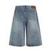 Men's Clothing Floral Print Washed Denim Shorts Men's Summer Loose Street Trend Casual Niche Shorts_mkmklike.com