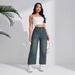 Vintage High Waist Wide Leg Jeans For Women – Washed Denim Pants (90% Cotton, Relaxed Fit, Distressed Look, Streetwear Style)_mkmklike.com
