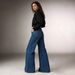 European And American Fashion High-waisted Washed Flared Jeans, Loose Wide-leg Pants, Vintage Floor-length Trousers,_mkmklike.com