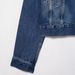 Faux Fur Denim Jacket For Women - Short Stylish Faux Leather Trim Coat With Notched Collar, Urban Casual Outerwear (XS/S/M/L, Blue)_mkmklike.com