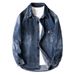 Large Size Men's Clothing New Trendy Brand Retro Denim Jacket Men's Heavy Industry Patch Fattening Large Size Denim Jacket Men's Factory_mkmklike.com