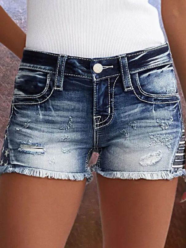 Women's Clothing Three Quarter Pants Denim Shorts Women's Sexy Slim Fit Shorts_mkmklike.com