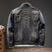 Pulse Pulse Spring Autumn New European And American Street Style Denim Jacket For Men, Turn-Down Collar Casual Jacket, Men's_mkmklike.com