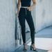 Women's Clothing Spring New Ladies Jeans Solid Color Stretch Leggings_mkmklike.com