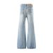 Retro Washed Ripped Flared Jeans Straight Scimitar Wide Leg For Men And Women Vibe Casual Denim_mkmklike.com