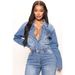 Women's Clothing Denim Jumpsuit Slim Waisted Washed Long-sleeved Jumpsuit_mkmklike.com