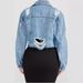 Distressed Denim Jacket Women’s – Vintage Washed Cropped Jean Jacket (S-2XL, Slim Fit, Streetwear Essential)_mkmklike.com