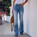 Women's Clothing Traceable Overseas Warehouse Denim Bell Bottom Pants_mkmklike.com