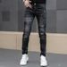 Men's Trendy Printed Slim Fit Stretch Denim Jeans For Spring._mkmklike.com