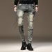 2026 New Nostalgic Retro High-end Jeans Men's Slim-fitting Small Feet Elastic Men's Trousers_mkmklike.com