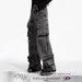 Oversized Streetwear Jeans – Y2k Low-Rise Baggy Cargo Pants With Multi-Pockets & Distressed Wash (M-4xl) – Unisex Grunge Aesthetic In Dark Grey_mkmklike.com