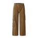American Style Workwear Multi-Pocket Denim Men's INS Trend Hip-Hop Loose Washed Vintage Wide-Leg Floor-Length Pants_mkmklike.com