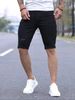 K Men's Shorts With Holes, Frayed Edges, Bleached And Washed New Denim Jeans, Thin Design_mkmklike.com