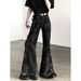 Men's Clothing Micro Flared Men's High Waist Niche Design Jeans High End Ins_mkmklike.com