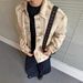 Men's Vintage Washed Denim Jacket - Streetwear Oversized Casual Coat For Spring (Light Black, Light Brown)_mkmklike.com