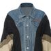 K Personalized Niche Denim Patchwork Contrasting Loose Fit Jacket, Baseball Jacket, Top_mkmklike.com