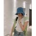 Hot Sale Foldable Fisherman Summer Cotton Hat Washed Denim Bucket Hats Bob Caps Hip Hop Gorros Men Women_mkmklike.com