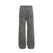 Washed Vintage Denim Men's Basic Versatile Loose Casual Straight Street Style American Wide-Leg Pants_mkmklike.com