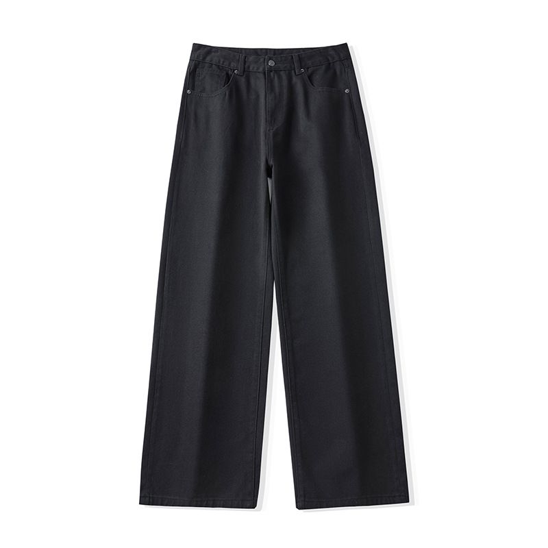 Nordmann Muqiu Men's Clothing | American Hip-Hop Style White Jeans For Men Loose Fit Draped High-End Cleanfit Wide-Leg Pants_mkmklike.com