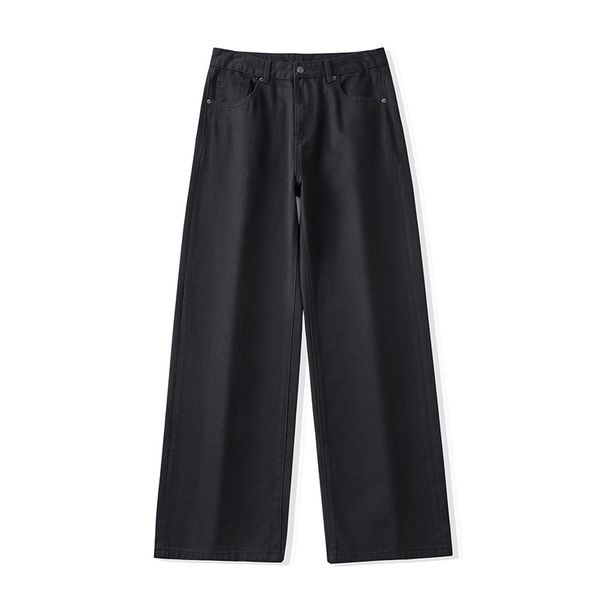 Nordmann Muqiu Men's Clothing | American Hip-Hop Style White Jeans For Men Loose Fit Draped High-End Cleanfit Wide-Leg Pants_mkmklike.com