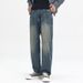 New Cleanfit Jeans Men's Loose Straight Versatile American Retro Double Craft Washed Trendy Brand Large Size Mi Ke Eight Barrels Xiansen Zhi Clothes_mkmklike.com