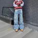 Men's Oversized Vintage Washed Denim Jeans - Streetwear High Waist Wide Leg Trousers With Distressed Detailing_mkmklike.com