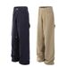 Loose Embroidered Pocket Cargo Jeans With Unique Design, Wide-Leg Straight Long Pants, American Street Stye Men's_mkmklike.com