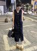 ELLE Sleeveless Denim New Style, Light Feel, Super Beautiful, Elegant Long Dress For Women, Spring Summer_mkmklike.com