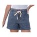 Women's Elastic Waist Drawstring Denim Shorts Relaxed Everyday Wear Comfortable Feshion_mkmklike.com